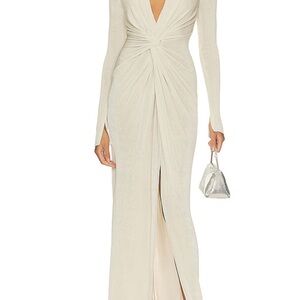 Katie May Cream Long Sleeve Gown